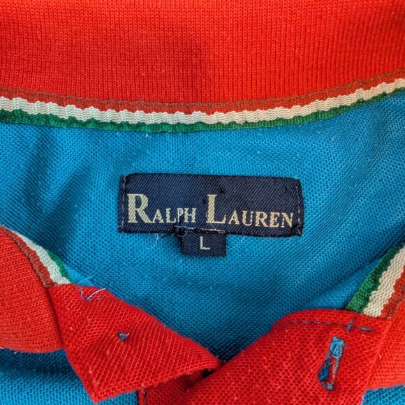Vintage Ralph Lauren Polo Shirt Italy Flag - Men - Size L - Picture 6 of 12